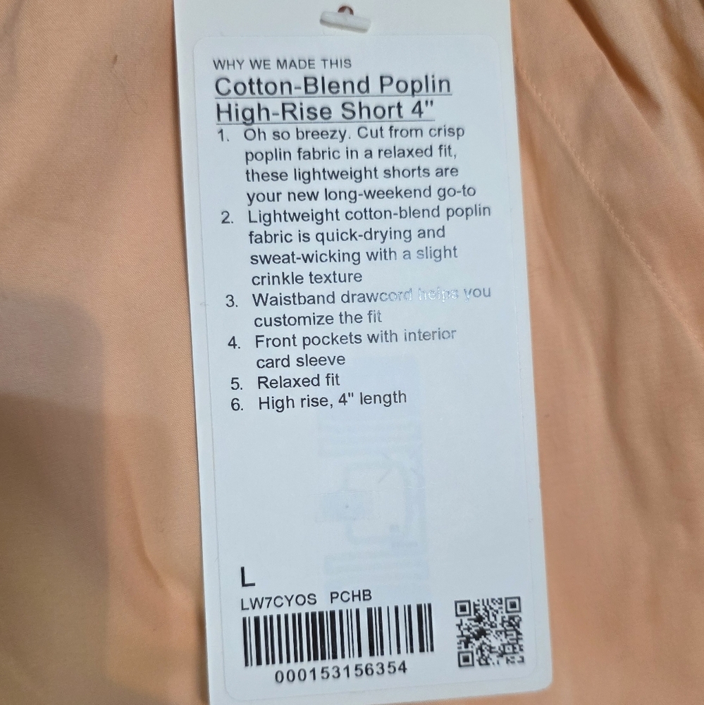 🆕️ Lululemon Cotton-Blend Poplin High-Rise Short 4" - Picture 7 of 9